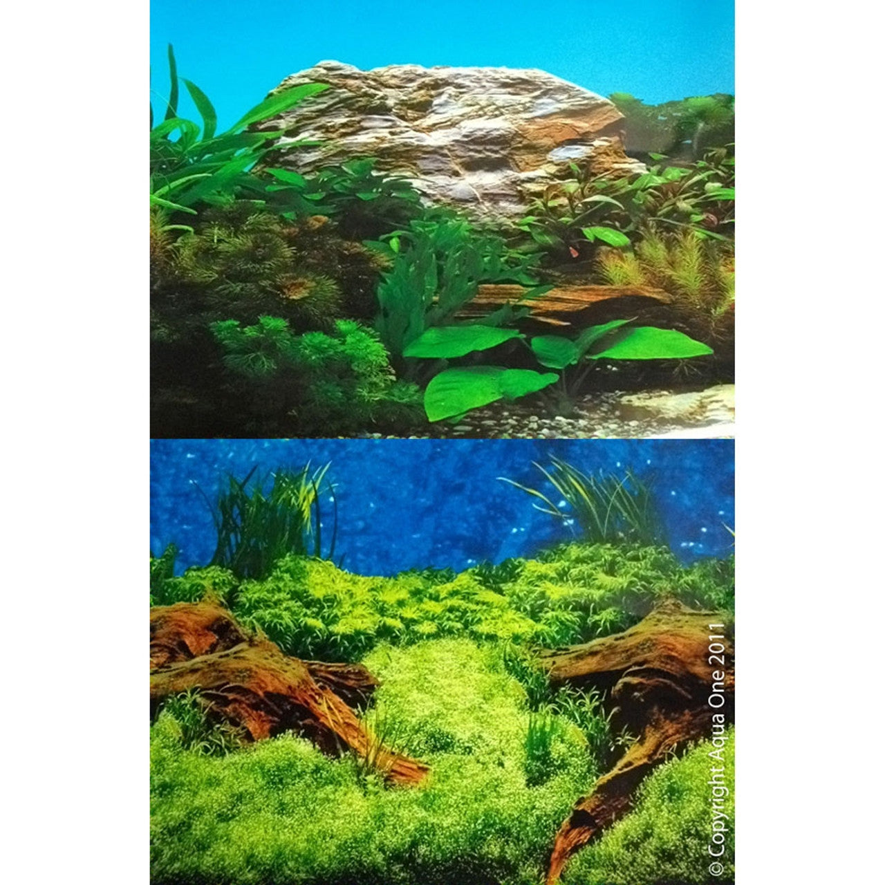 Aqua One - Background 60cm Aged Wood & Plant (Sold Per Foot) - Pets Wonderland