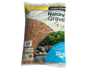 Aqua One - Natural Gravel Layered Brown 2kg - Pets Wonderland