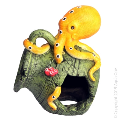 Aqua One - Ornament Mini Vase With Octopus - Pets Wonderland