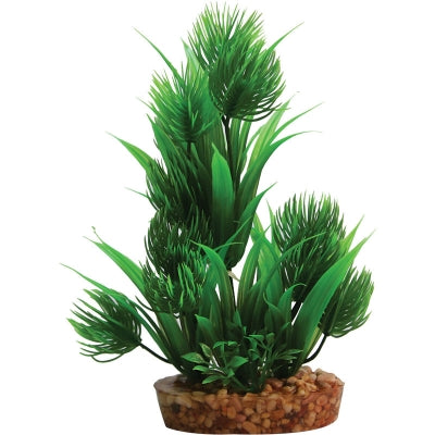 Aqua One - Plastic Plant Papyrus With Gravel Base Large - Pets Wonderland