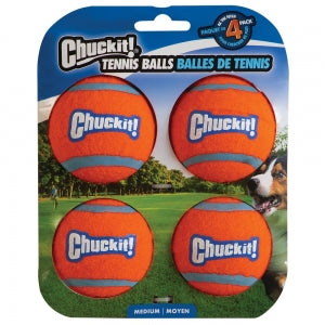 Chuck It - Tennis Ball Medium 4 Pack - Pets Wonderland