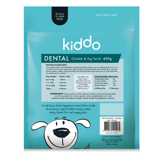 Kazoo KIDDO - Dental Chicken & Veg Twist 10PK