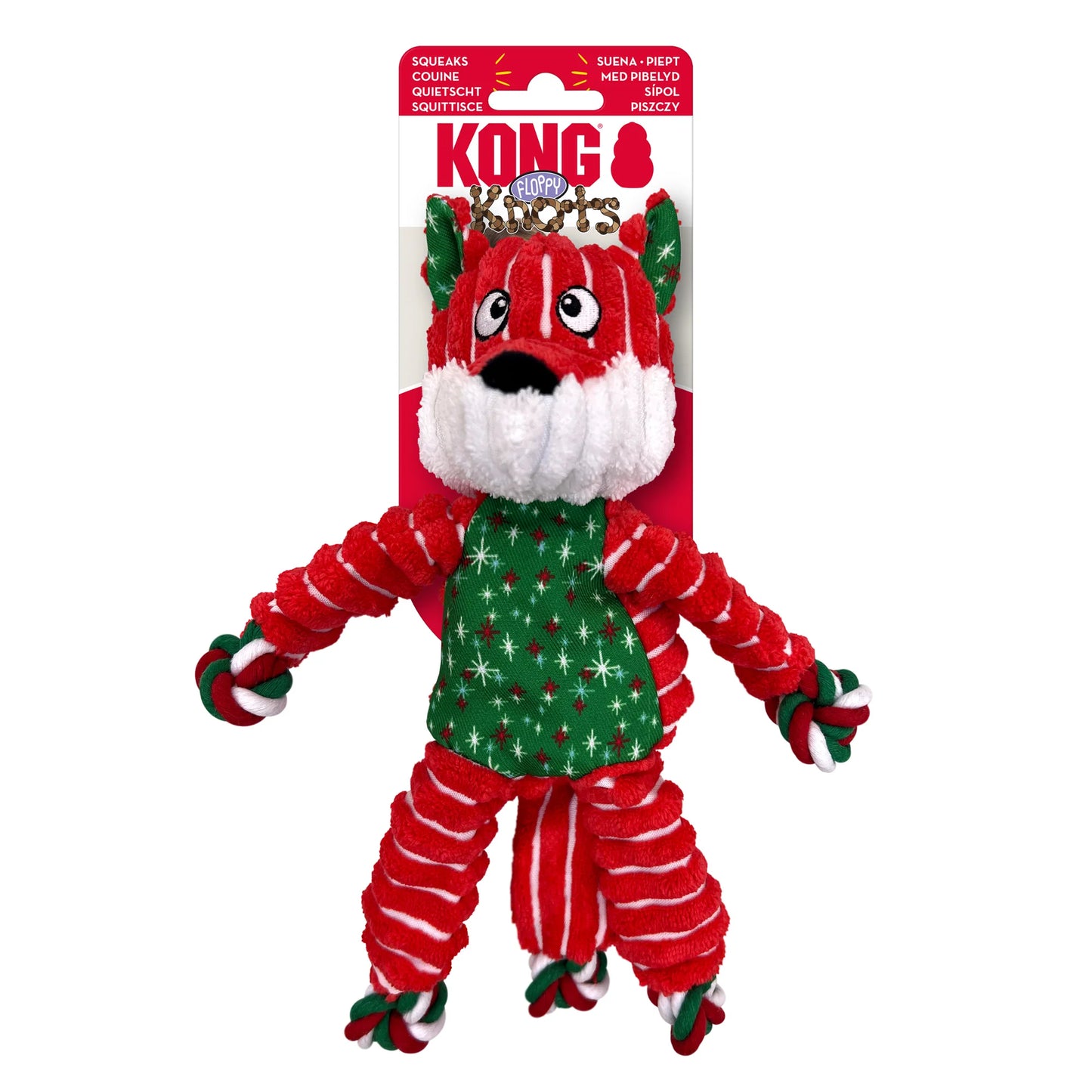 Kong - Floppy Knots Holiday Fox Small/Medium - Pets Wonderland