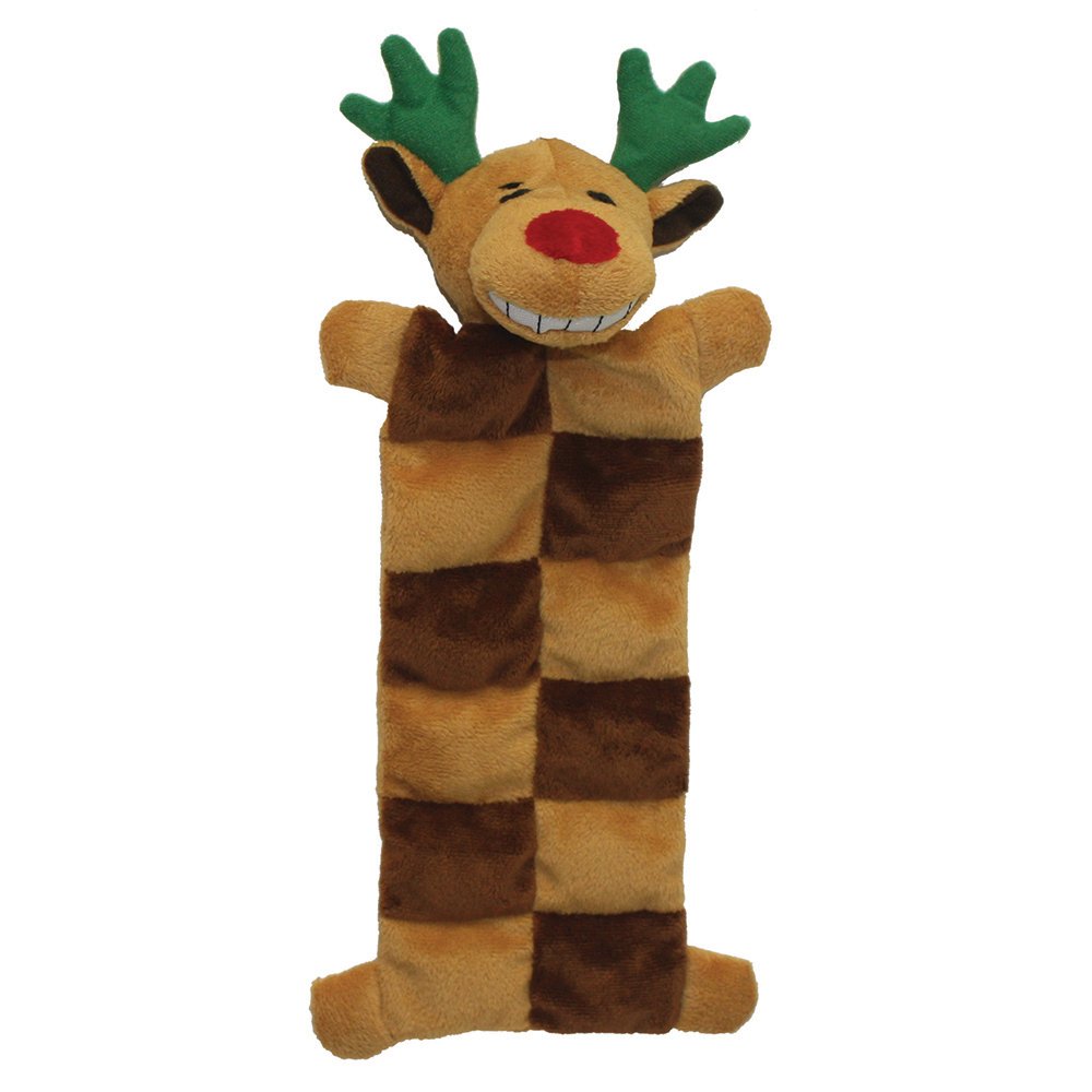 Multipet - Christmas Reindeer Loofa Dog Squeak Mat - Pets Wonderland
