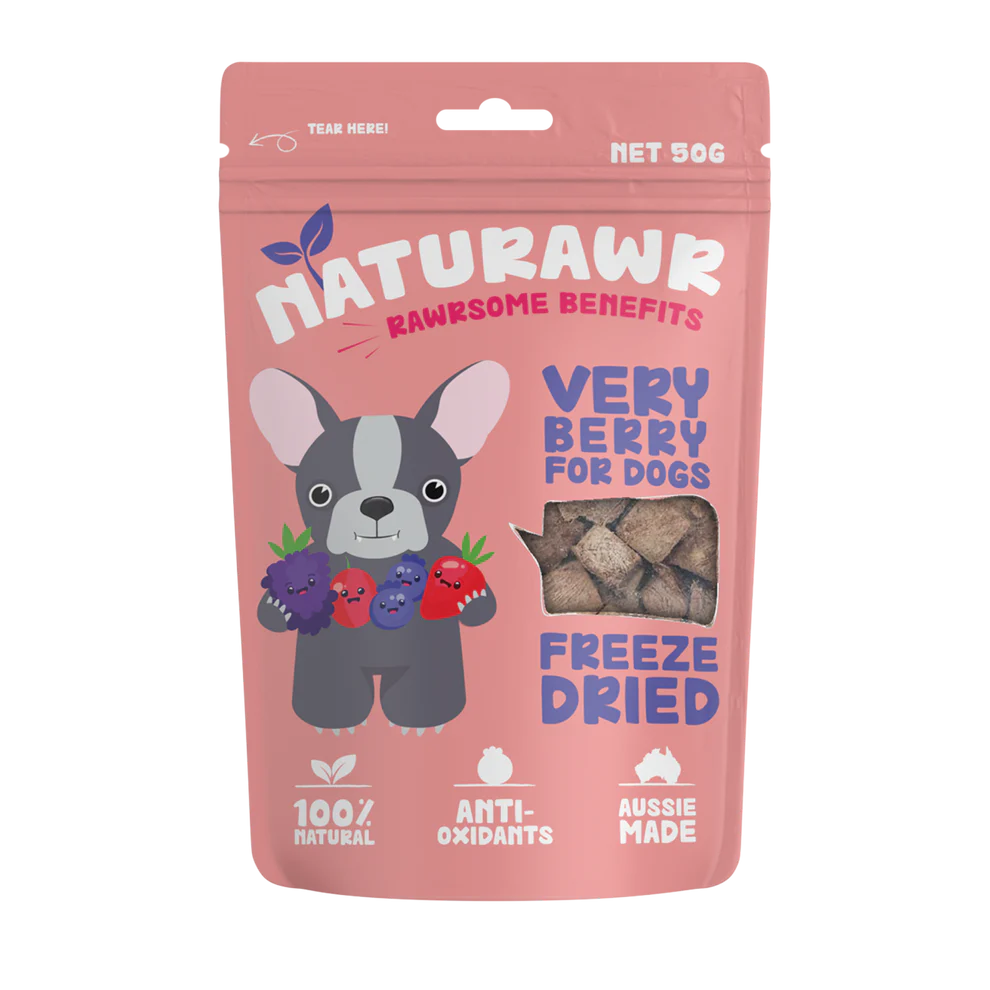 Naturawr - Freeze Dried Very Berry Treats 50g - Pets Wonderland