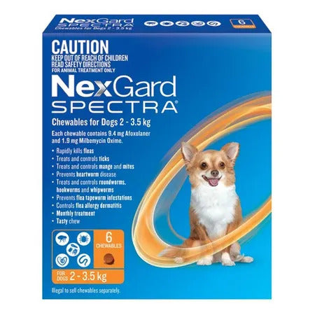 Nexgard Spectra - 2-3.5Kg (Brown) - Pets Wonderland