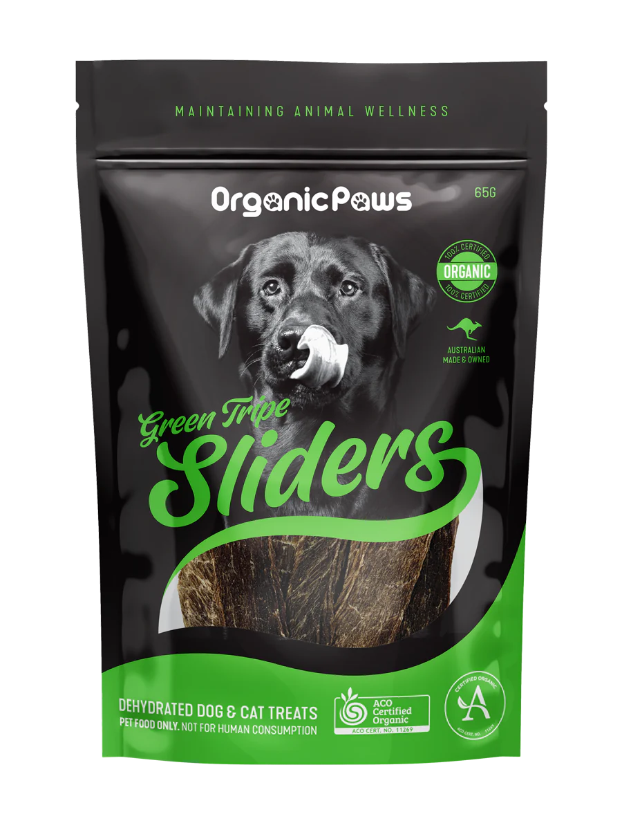Organic Paws - Green Tripe Sliders 100g - Pets Wonderland