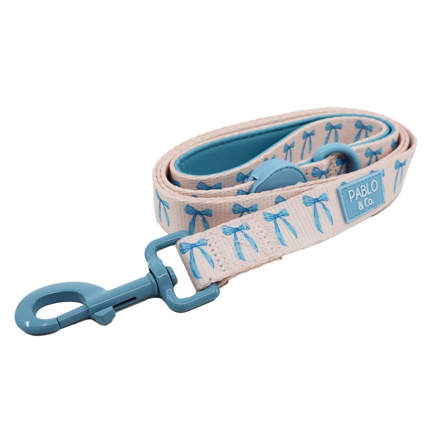 Pablo & Co. - Dog Lead "Baby Blue Bows" - Pets Wonderland