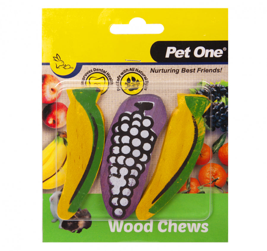 Pet One - Small Animal Wooden Chews 3 Pack - Pets Wonderland