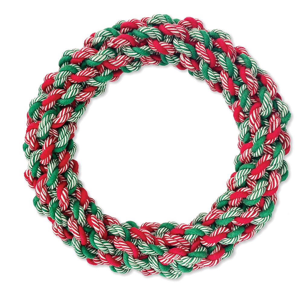 Prestige - Xmas Wreath Rope Dog Toy Small - Pets Wonderland