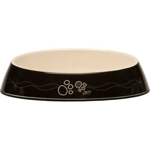 Rogz - Fishcake Cat Bowl Black Paws - Pets Wonderland