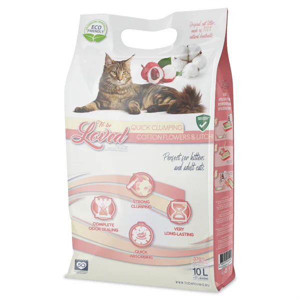 To Be Loved - Clumping Cat Litter Flowers & Lychee 10L