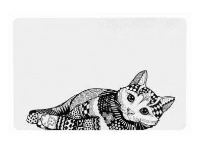 Trixie - Cat Place Mat Black & White Cat - Pets Wonderland