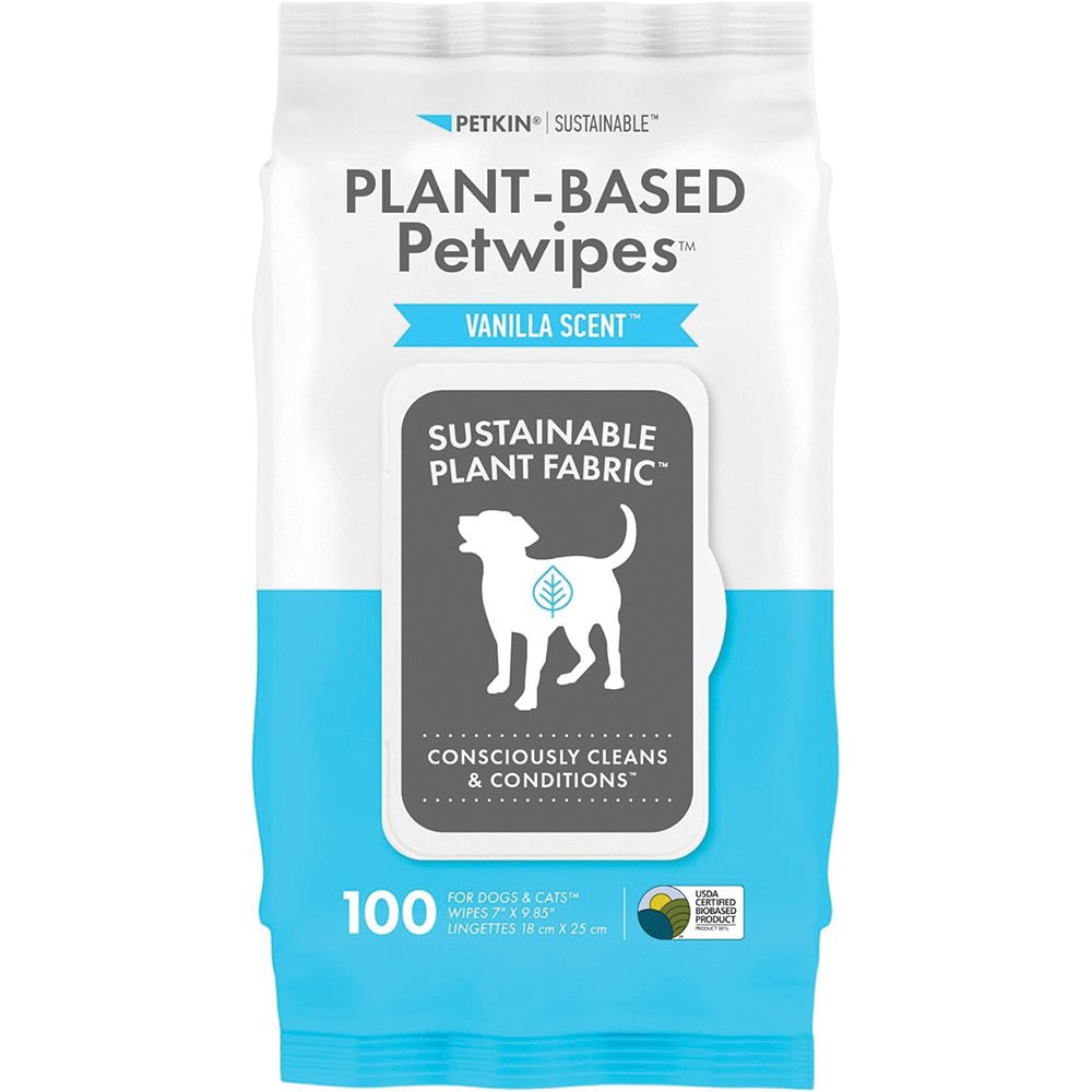 Petkin - Plant-Based Pet Wipes Vanilla Scented 100pk