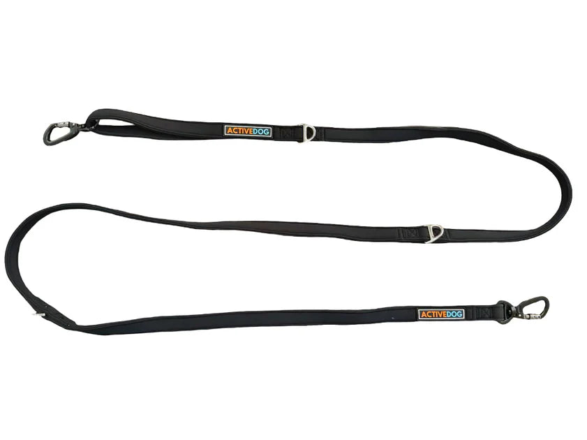 Activedog - Multifunctional Double Ended Lead Black - Pets Wonderland