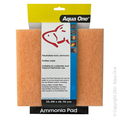 Aqua One - Filter Self Cut Ammonia Pad - Pets Wonderland