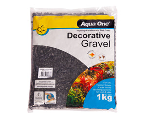 Aqua One - Decorative Gravel Black 1kg