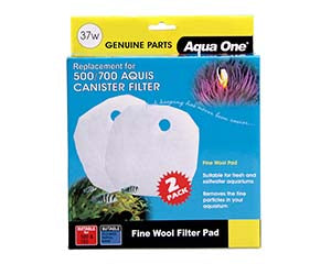 Aqua One - Genuine Parts 37W Fine Wool Pad 2 Pack