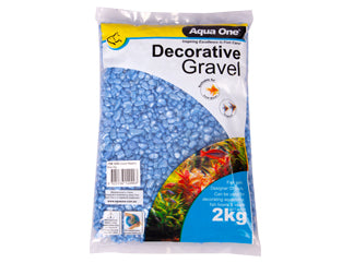 Aqua One - Decorative Gravel Metallic Blue 2kg