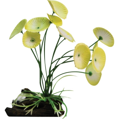 Aqua One - Plastic Plant Narcissuc With Log Base