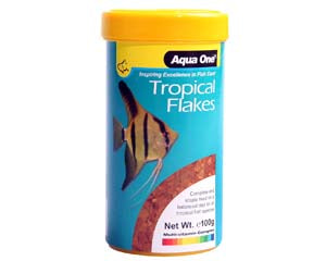 Aqua One - Tropical Flakes 100g - Pets Wonderland