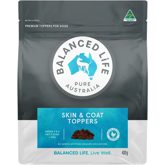 Balanced Life - Meaty Toppers Skin & Coat 400g - Pets Wonderland