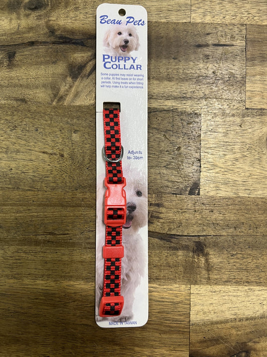 Beau Pets - Puppy Collar Nylon Checkerboard - Pets Wonderland