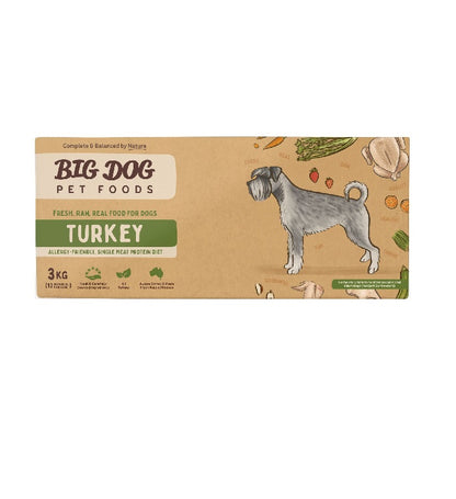 Bigdog - Dogs Raw Food Turkey 3kg