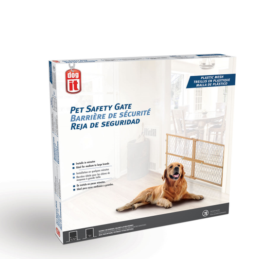 Dogit - Plastic Mesh Extendable Pet Safety Gate Medium - Pets Wonderland