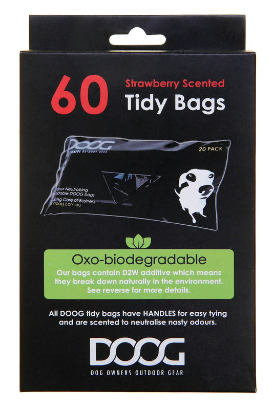 Doog - Strawberry Scented Tidy Bags - Pets Wonderland