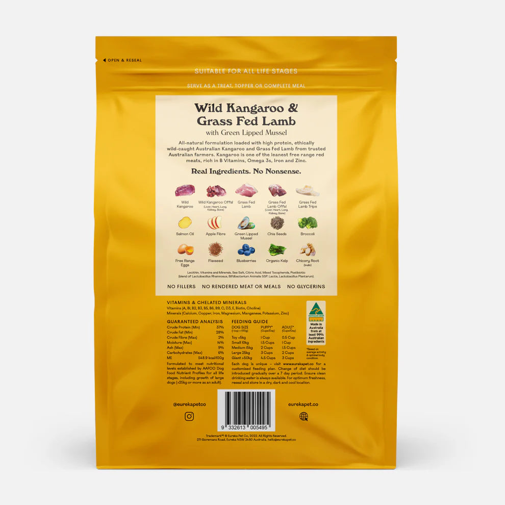 Eureka - Air Dried Wild Kangaroo & Lamb - Pets Wonderland
