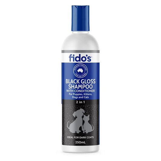 Fido's - Black Gloss Shampoo 250ml - Pets Wonderland