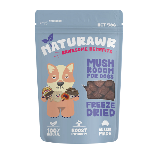 Naturawr - Freeze Dried Mushrooms Treats 50g - Pets Wonderland