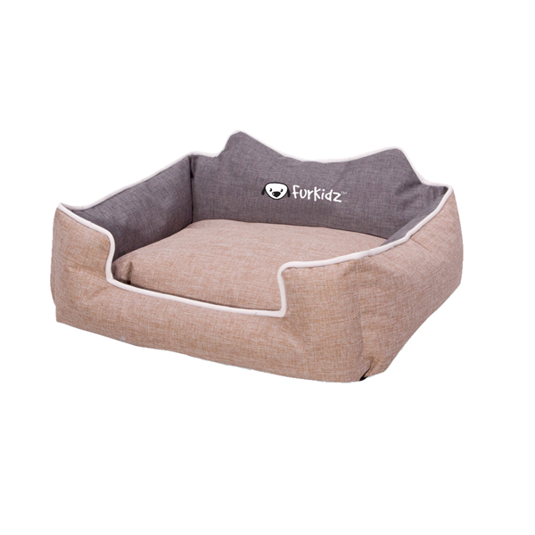 Furkidz - Premier Bed Beige & Brown - Pets Wonderland