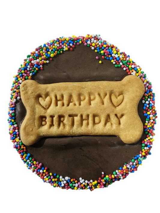 Treat Happy Birthday Frosted Carob Cake - Pets Wonderland