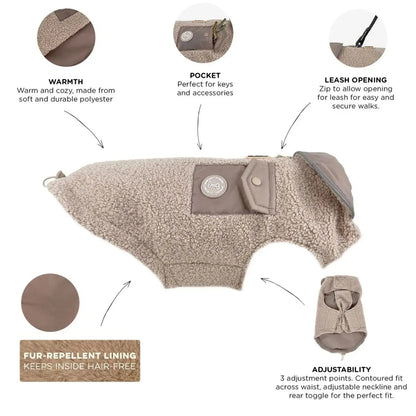 Huskimo - Boucle Dog Coat Oatmeal