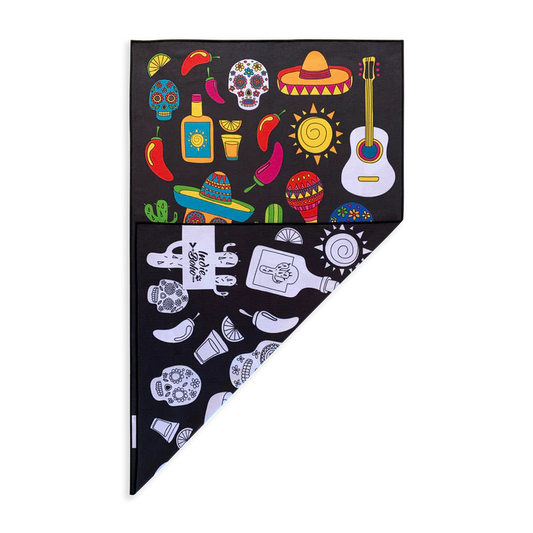 Indie Boho - Mexican Skulls Dog Travel Towel - Pets Wonderland