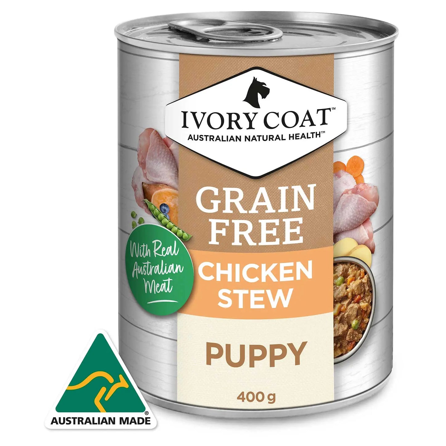 Ivory Coat - Puppy Chicken Stew Can 400g - Pets Wonderland