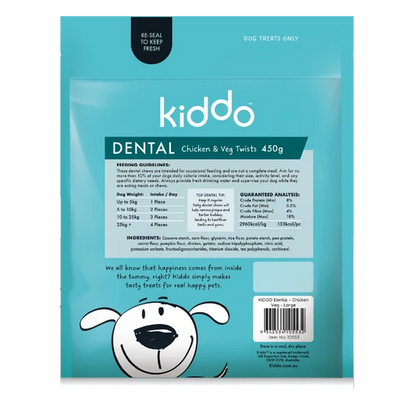 Kazoo KIDDO - Dental Chicken & Veg Twist 10PK