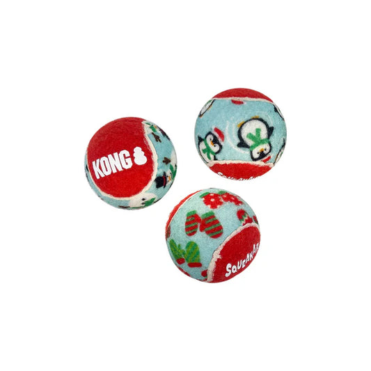 KONG - Holiday Airdog Squeakair Ball 6 Pack