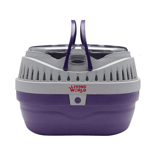 Living World - Small Animal Carrier Purple/Grey Small