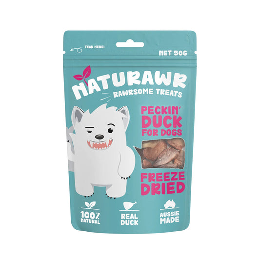 Naturawr - Freeze Dried Peckin' Duck Treats 50g - Pets Wonderland