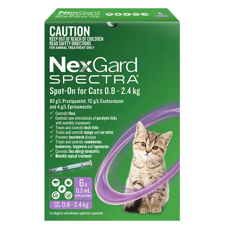 Nexgard Spectra - Cat Spot On 0.8 - 2.5Kg - Pets Wonderland