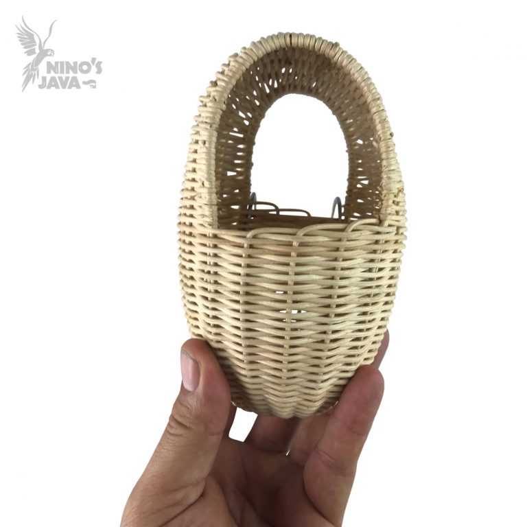 Nino's Java - Bird Rattan Tunnel Purse Nest Medium | Pets Wonderland