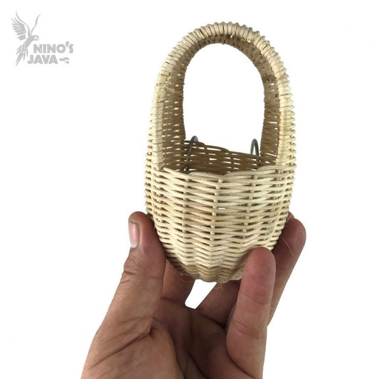 Nino's Java - Bird Rattan Tunnel Purse Nest Small