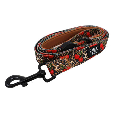 Pablo & Co. - Dog Lead "Leopard Cherries" - Pets Wonderland