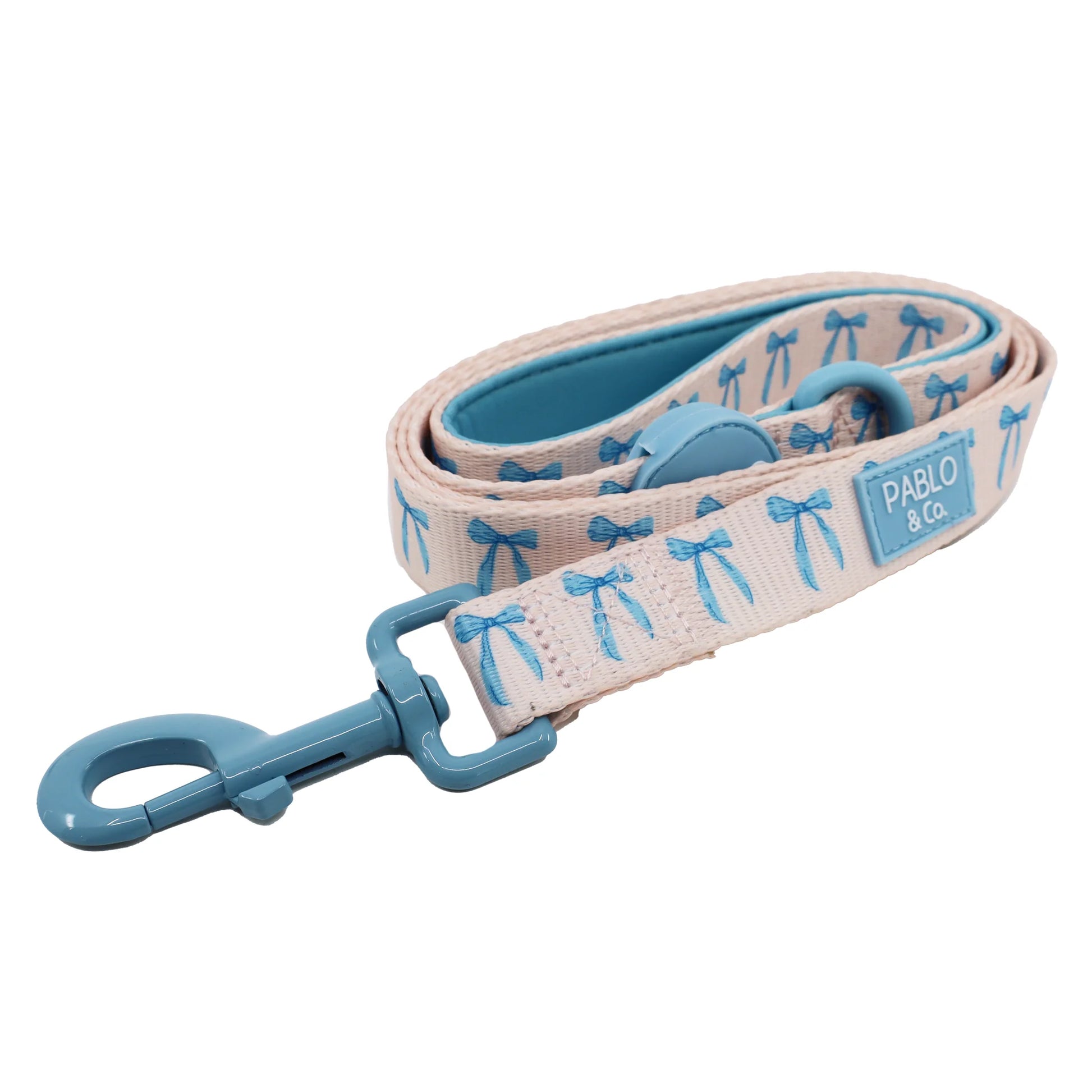 Pablo & Co. - Dog Lead "Baby Blue Bows" - Pets Wonderland