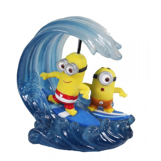 Penn Plaxx - Aquarium Ornament Minions Kevin & Stuart Surfing Small