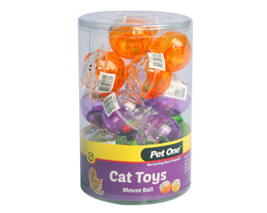 Pet One - Cat Toy Mouse Ball 5cm (Sold Single)