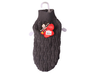 Pet One - KomfyKnit Dog Jumper Icelandic Charcoal - Pets Wonderland